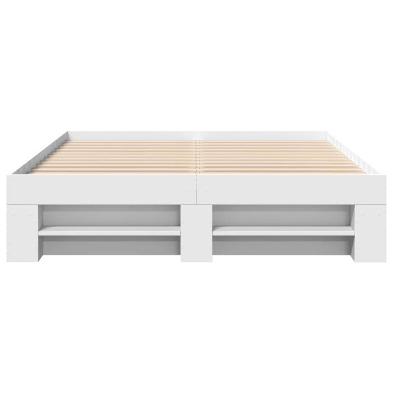 Cadru de pat, alb, 120x200 cm, lemn prelucrat