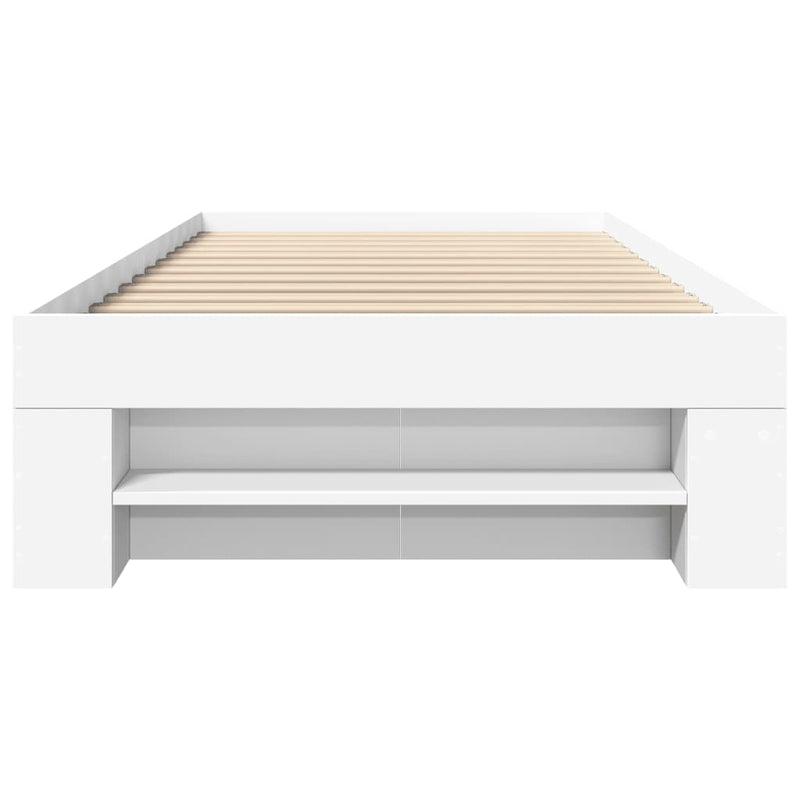 Cadru de pat, alb, 90x190 cm, lemn prelucrat
