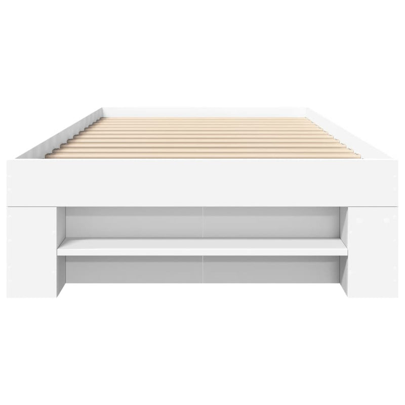Cadru de pat, alb, 75x190 cm, lemn prelucrat