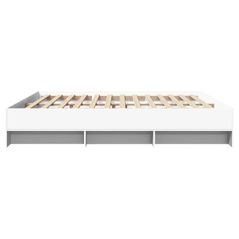 Cadru de pat, alb, 200x200 cm, lemn prelucrat