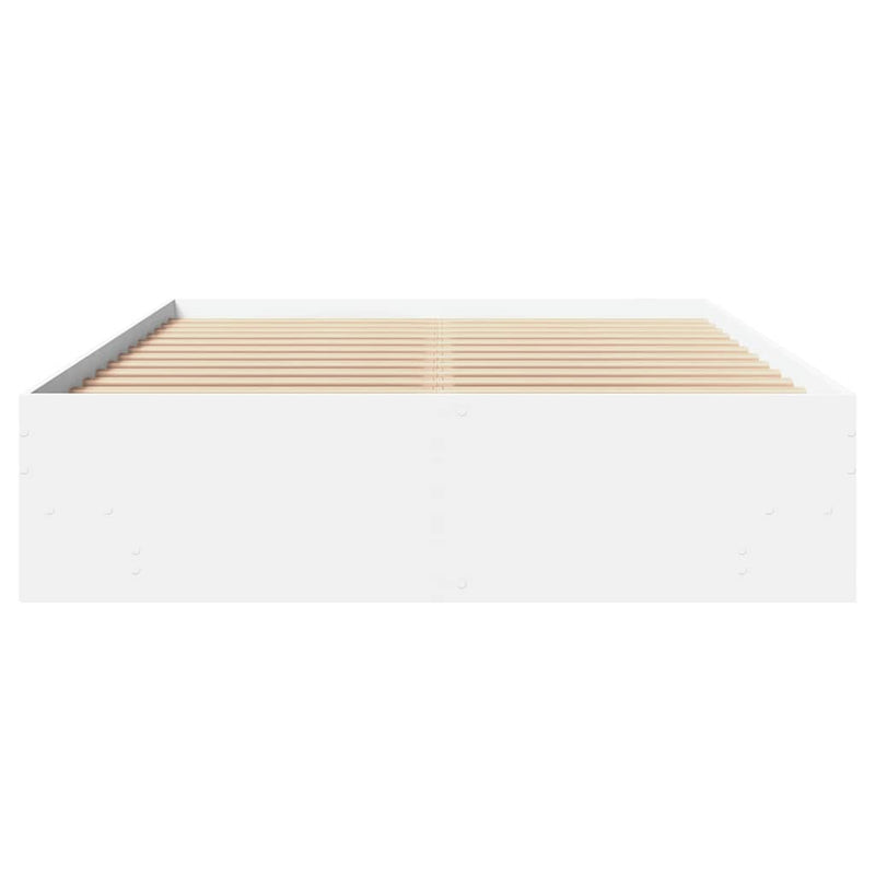 Cadru de pat, alb, 140x200 cm, lemn prelucrat