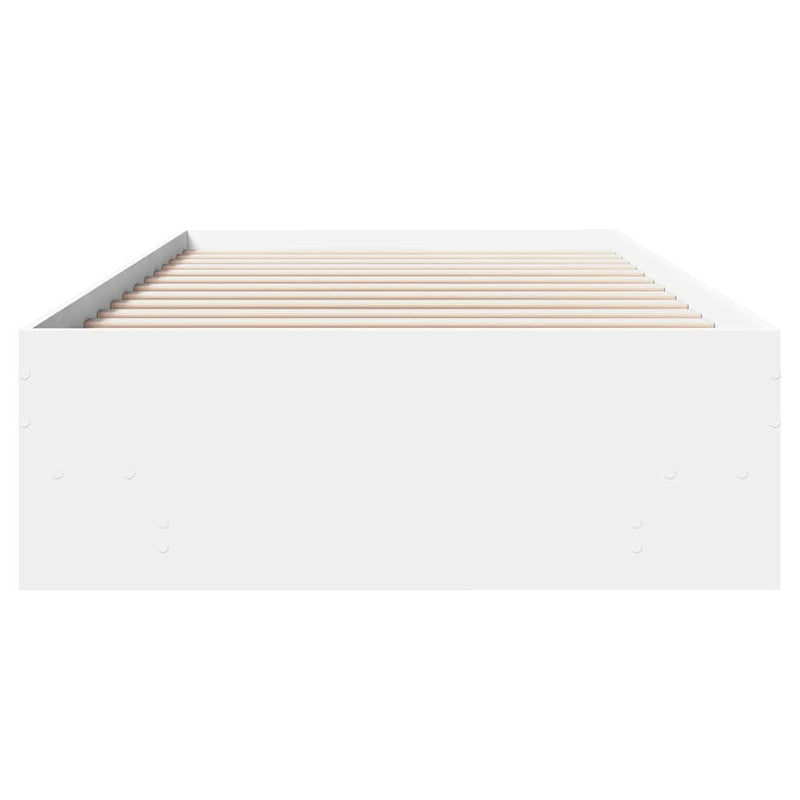 Cadru de pat, alb, 100x200 cm, lemn prelucrat