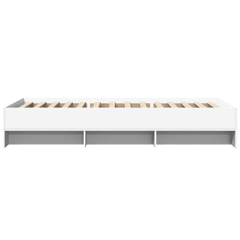 Cadru de pat, alb, 100x200 cm, lemn prelucrat