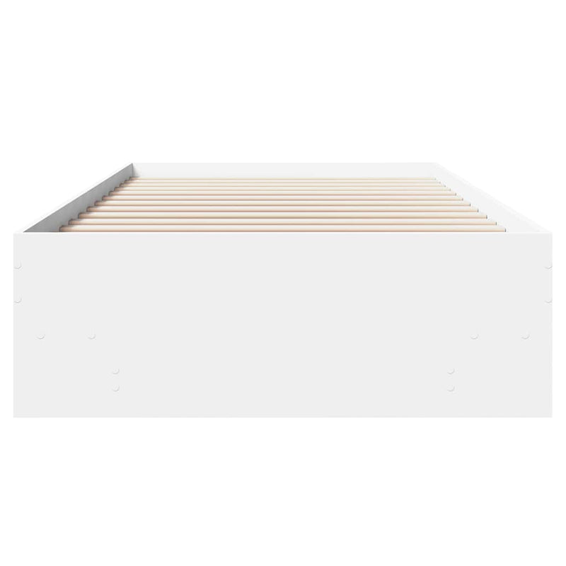 Cadru de pat, alb, 90x200 cm, lemn prelucrat