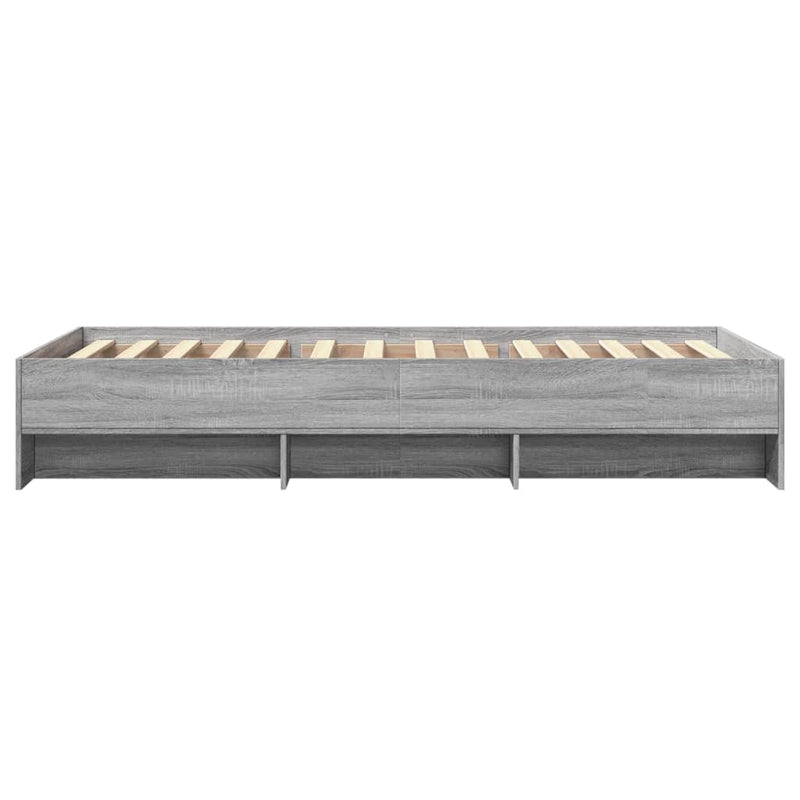 Cadru de pat, gri sonoma, 90x190 cm, lemn prelucrat