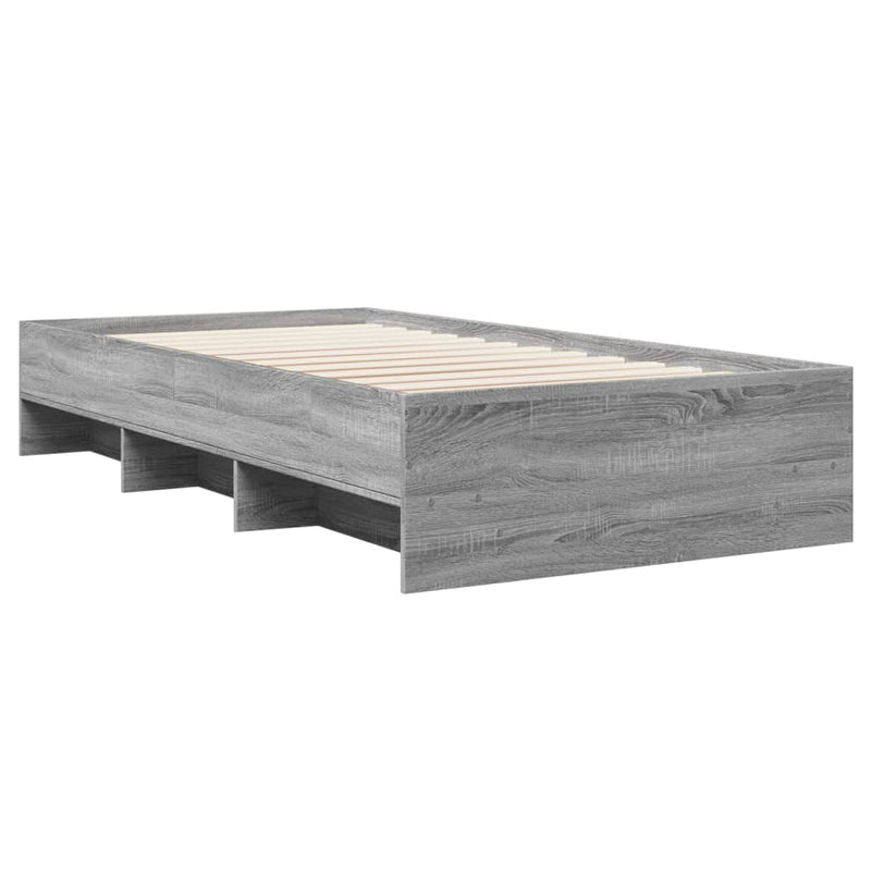 Cadru de pat, gri sonoma, 90x190 cm, lemn prelucrat
