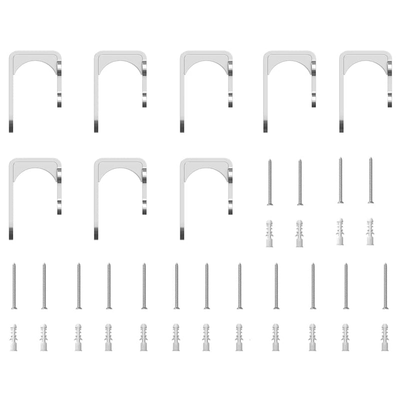Set piese pentru ușă glisantă, argintiu, 366 cm oțel inoxidabil