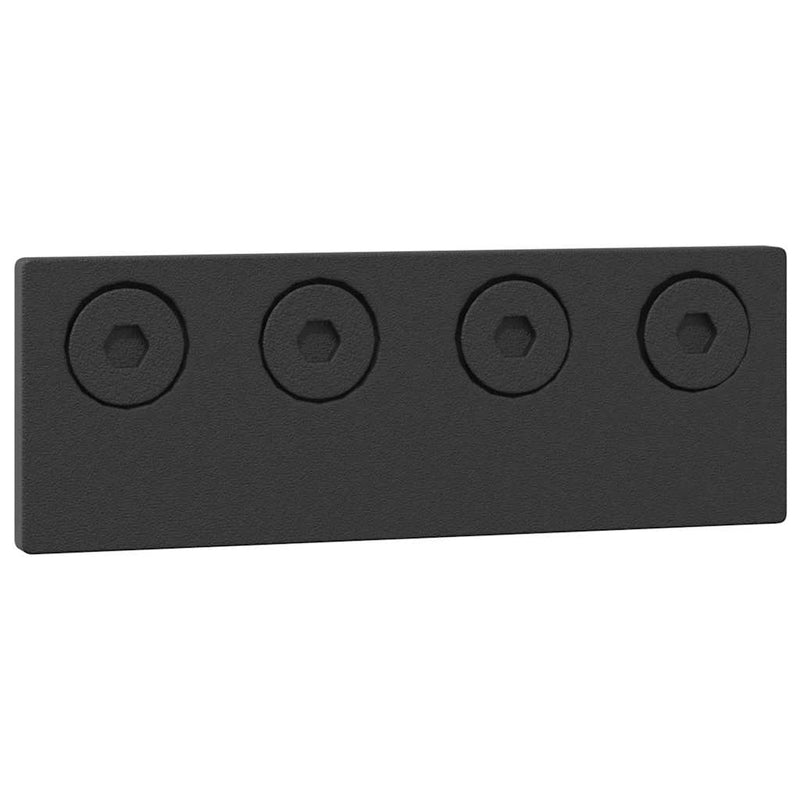 Set feronerie pentru uși glisante, negru, 366 cm, oțel