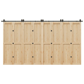 Set feronerie pentru uși glisante, negru, 400 cm, oțel