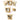 Set mobilier tip fluture Corona, pliabil 5 piese maro lemn pin