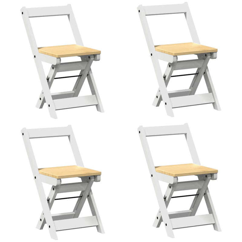 Set mobilier tip fluture Corona, pliabil 5 piese alb lemn pin