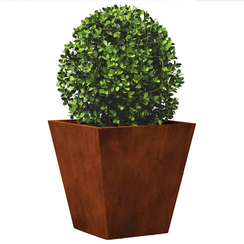 Jardiniere de grădină 2 buc 30x30x30 cm Oțel pentru intemperii