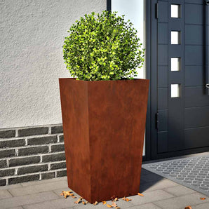 Jardinier de grădină 45x45x75 cm Oțel pentru intemperii