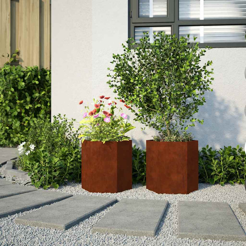jardiniere de grădină 46x40x45 cm oțel de intemperii