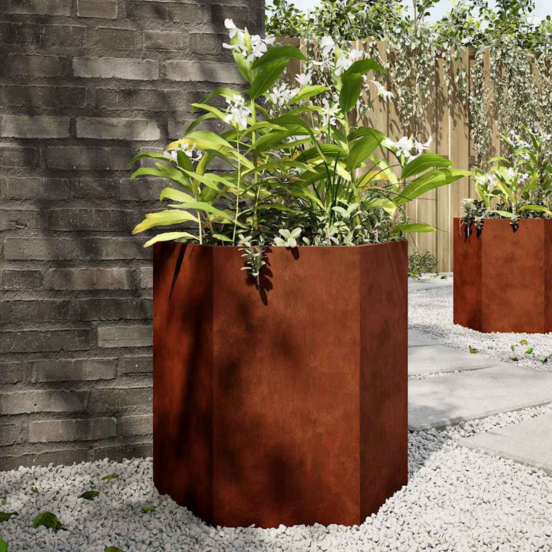jardiniere de grădină 46x40x45 cm oțel de intemperii