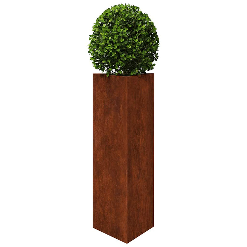Jardiniere de grădină 2 buc Triunghiular Oțel pentru intemperii