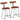 Scaune de bar 2 buc 49x43x79 cm lemn masiv de mango