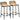 Scaune de bar 2 buc 46x35,5x80 cm Lemn masiv Mango brut