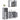 Set mobilier de baie, 3 piese, gri sonoma, lemn prelucrat