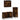 Set mobilier de baie, 3 piese, stejar fumuriu, lemn prelucrat