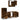 Set mobilier de baie, 3 piese, stejar fumuriu, lemn prelucrat