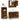Set mobilier de baie, 3 piese, stejar fumuriu, lemn prelucrat