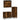 Set mobilier de baie, 3 piese, stejar fumuriu, lemn prelucrat