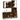 Set mobilier de baie, 3 piese, stejar fumuriu, lemn prelucrat