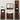 Set de mobilier de baie 4 piese Lemn prelucrat de stejar afumat