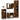 Set de mobilier de baie 4 piese Lemn prelucrat de stejar afumat