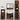 Set de mobilier de baie 4 piese Lemn prelucrat de stejar afumat