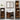 Set de mobilier de baie 4 piese Lemn prelucrat de stejar afumat