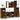 Set de mobilier de baie 4 piese Lemn prelucrat de stejar afumat