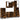 Set de mobilier de baie 4 piese Lemn prelucrat de stejar afumat