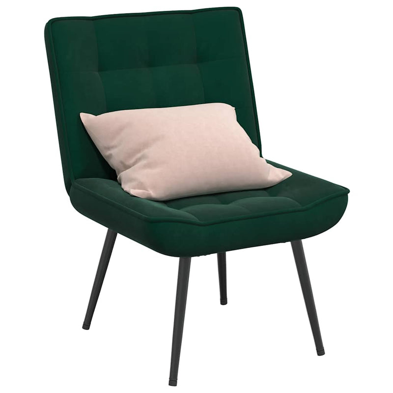 Scaun de relaxare Verde închis 64x74x84 cm catifea