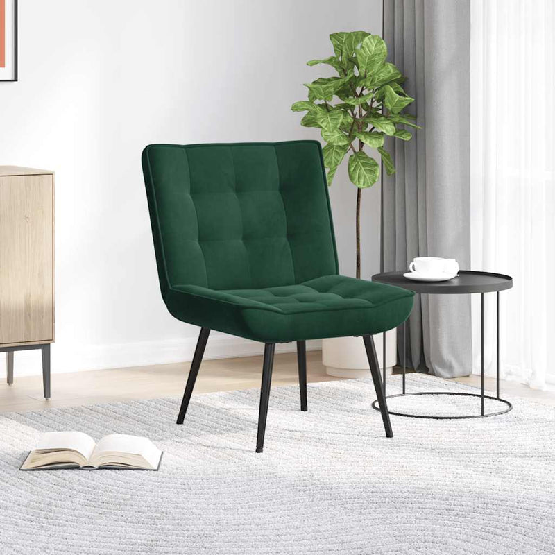 Scaun de relaxare Verde închis 64x74x84 cm catifea