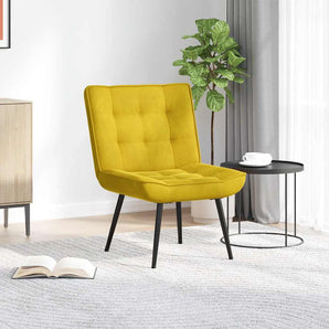 Scaun de relaxare galben 64x74x84 cm catifea