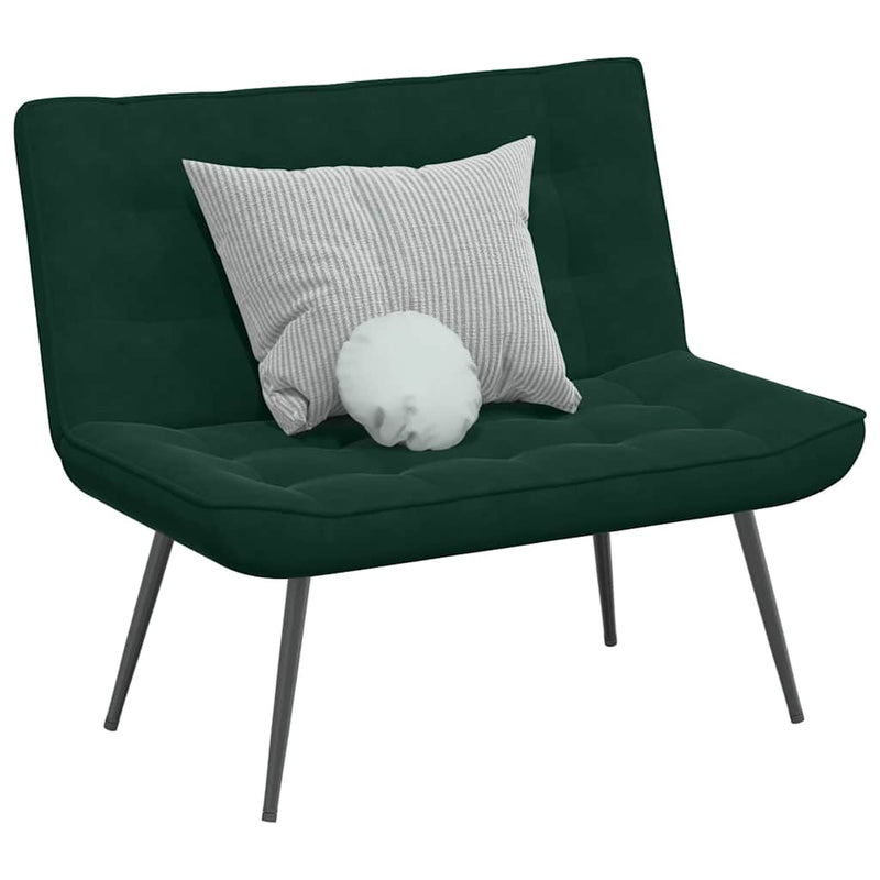 Bancă verde închis 110x74x84 cm catifea