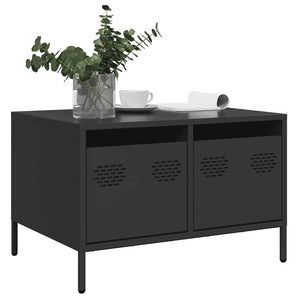 Dulap TV, negru, 68x50x43,5 cm, oțel laminat la rece