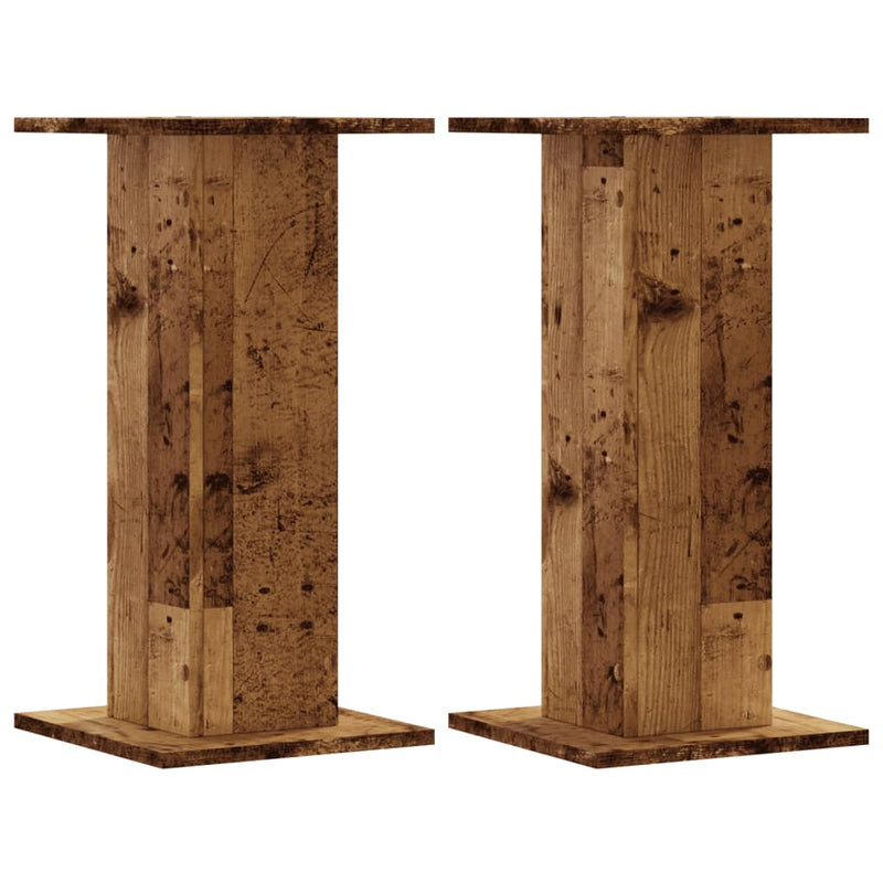 Noptiere, 2 buc., lemn vechi, 30x30x60 cm, lemn prelucrat