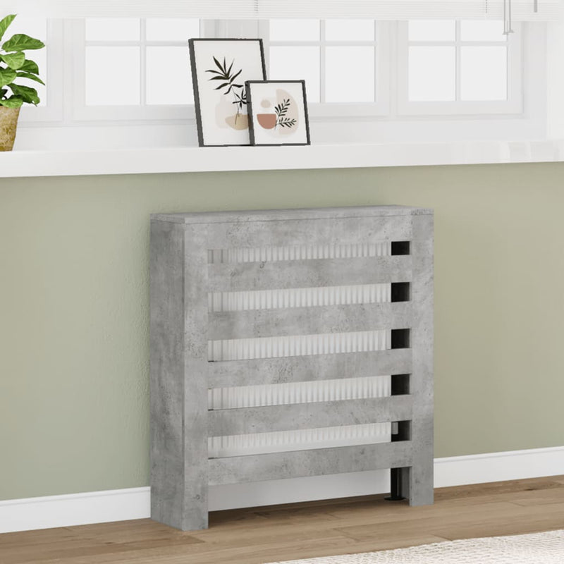 Capac pentru radiator Gri Beton 78 x 20 x 82 cm Lemn prelucrat