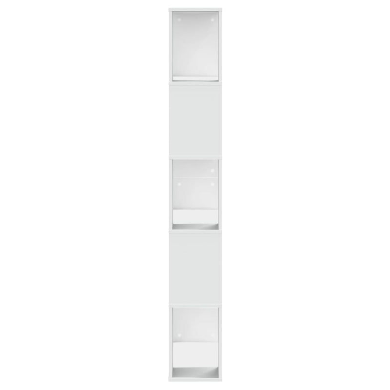 Bibliotecă cu 5 niveluri, alb 80,5x23,5x162,5 cm lemn prelucrat