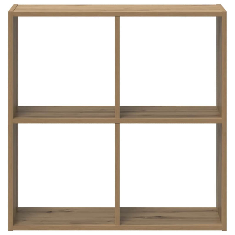 Bibliotecă, stejar artizanal, 68,5x32x68,5 cm, lemn prelucrat