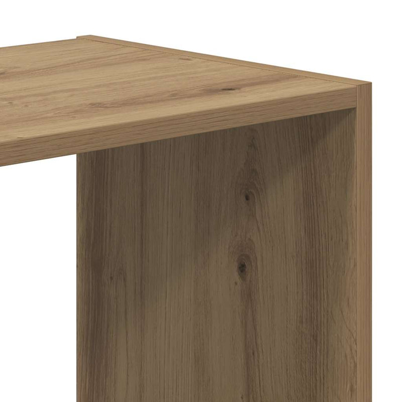 Bibliotecă, stejar artizanal, 68,5x32x68,5 cm, lemn prelucrat