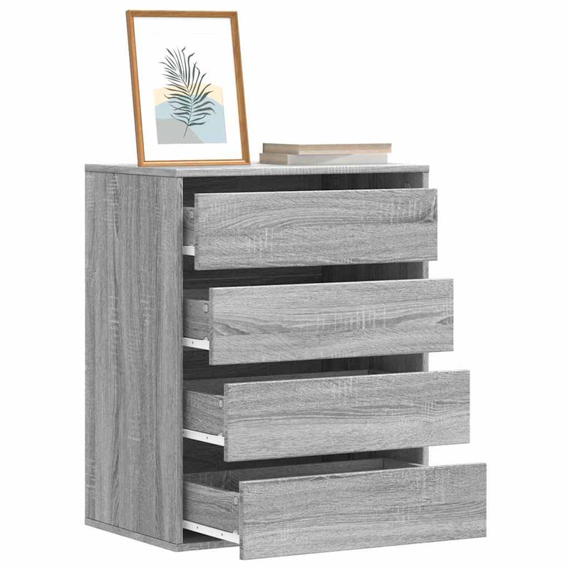 Dulap colț cu sertare sonoma gri 60x41x76 cm lemn prelucrat
