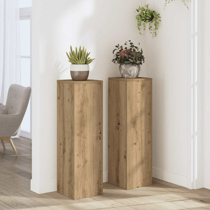 Suport pentru plante 2 buc. Stejar 25 x 25 x 80 cm
