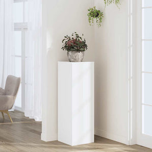 Suport de plante, alb, 33x33x100 cm, lemn prelucrat