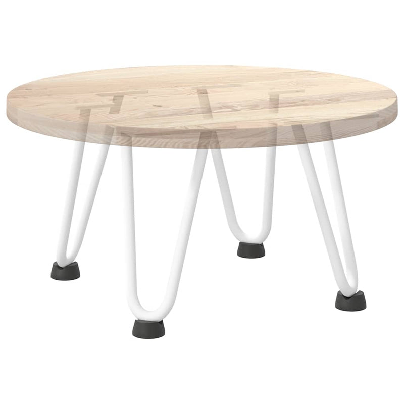 Picioare tip agrafă pentru măsuță de cafea, 4 buc., alb, 20 cm, oțel masiv