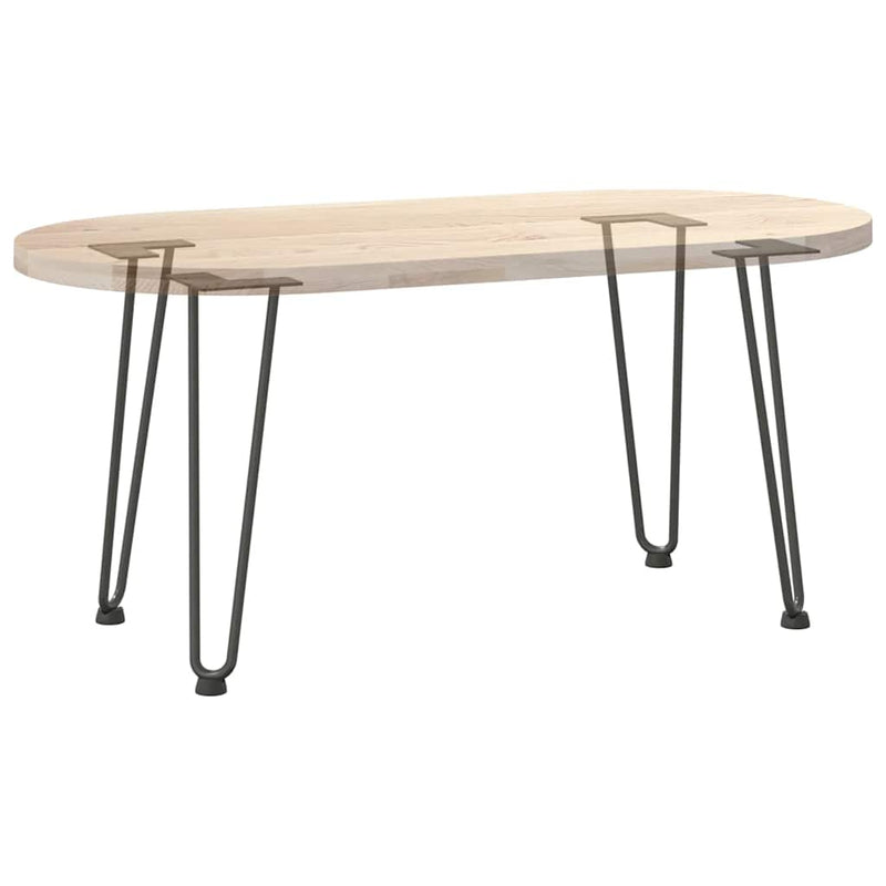 Picioare tip agrafă pentru măsuță de cafea, 4 buc., negru, 42 cm, oțel masiv