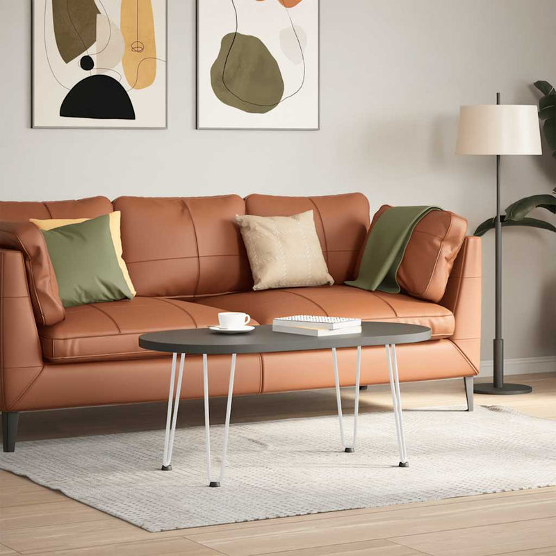 Picioare tip agrafă pentru măsuță de cafea, 4 buc., alb, 42 cm, oțel masiv